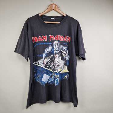 Vintage Iron Maiden Concert T Shirt 1990 Tailgunner World Tour Black L –  Black Shag Vintage