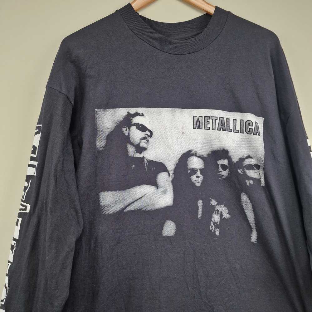 Band Tees × Metallica × Vintage 90s Metallica Lon… - image 3