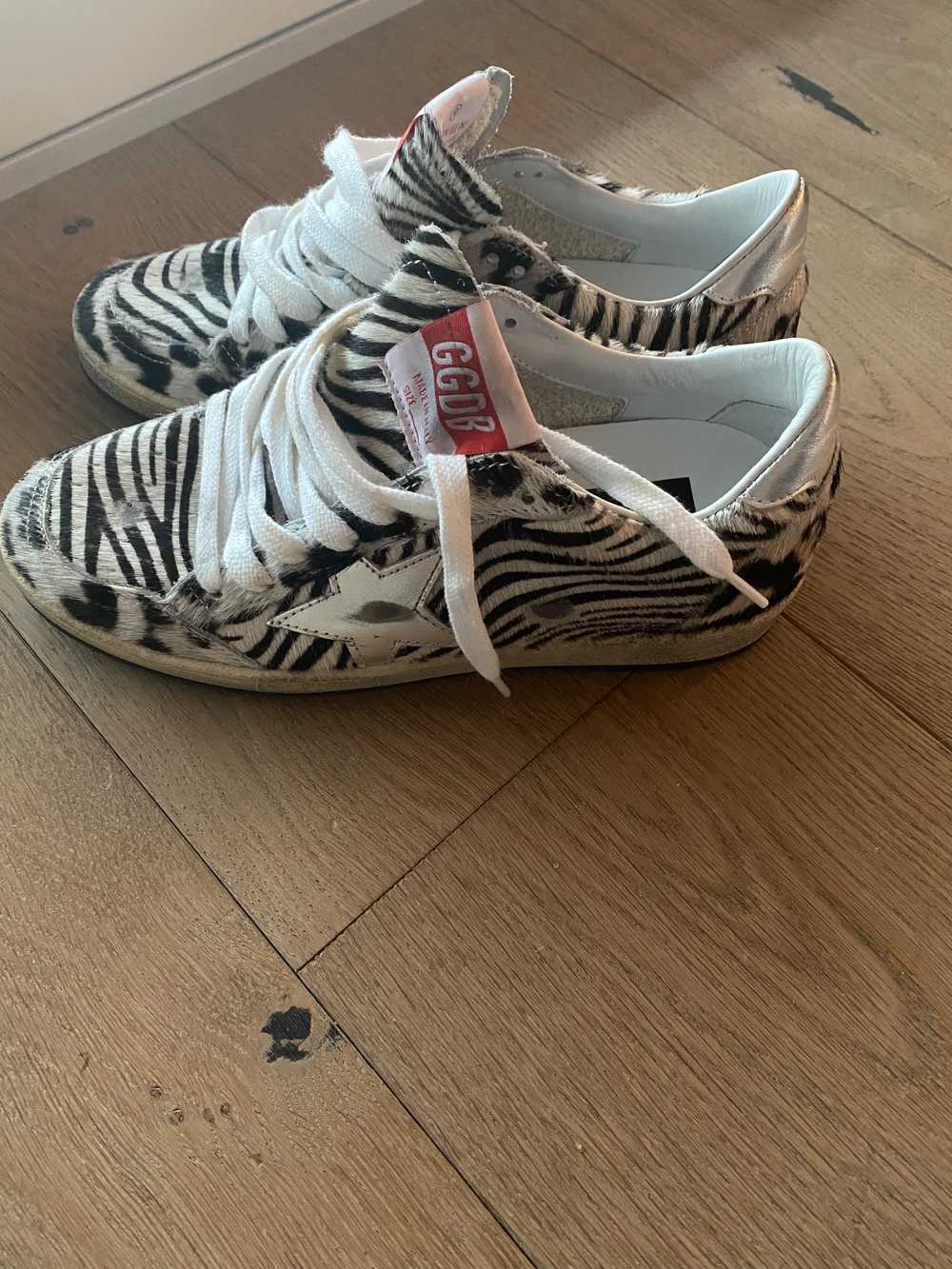 Golden Goose Ballstar Zebra Print Trainers - image 2