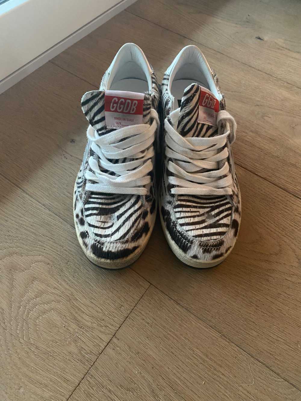 Golden Goose Ballstar Zebra Print Trainers - image 3