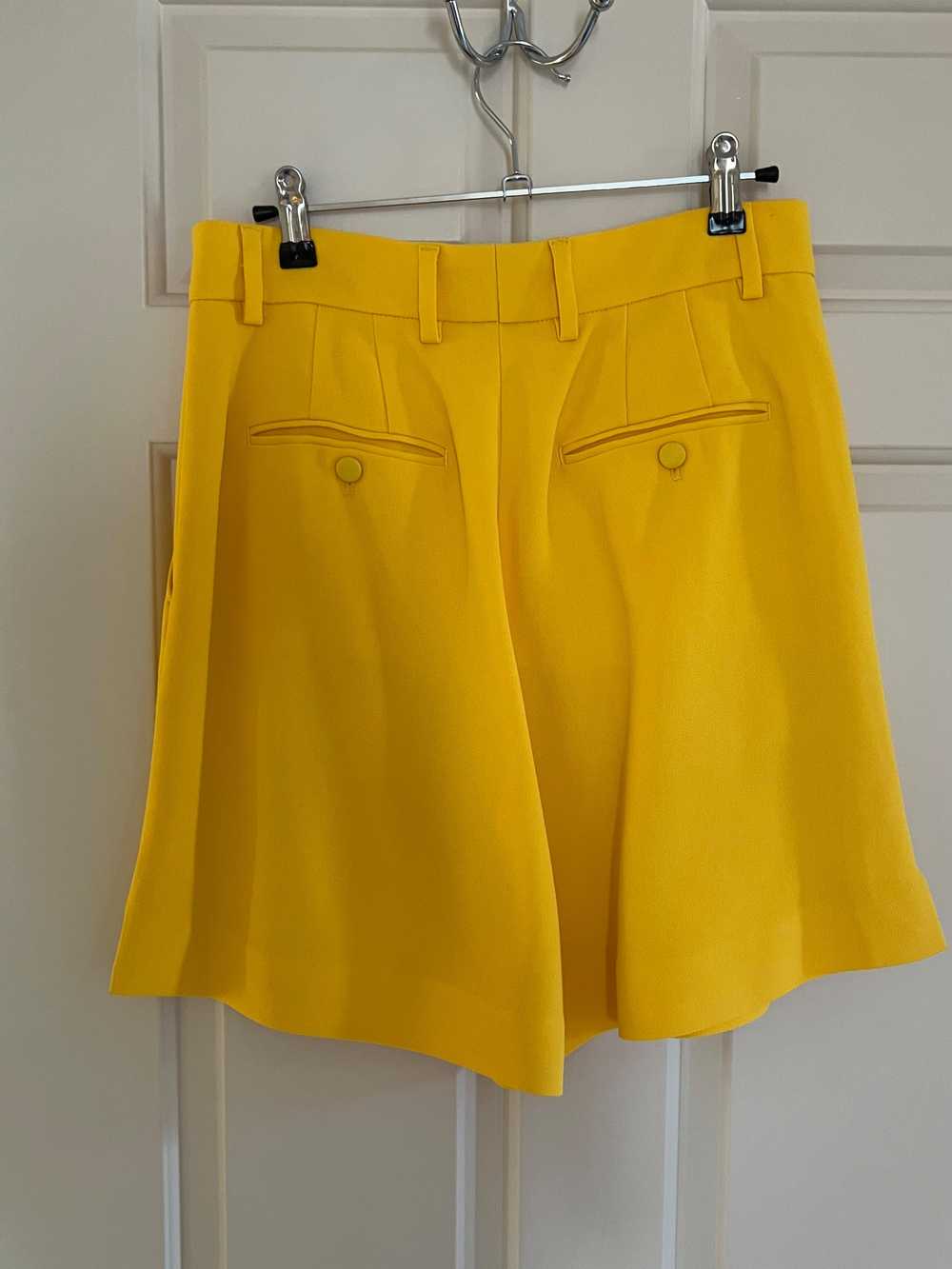 Product Details Yellow Pleated Tailored Shorts - image 3