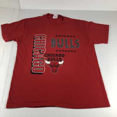 Vintage 90's Chicago Bulls Men's Hanes Single Stitch Black T-shirt Tee Size  XL