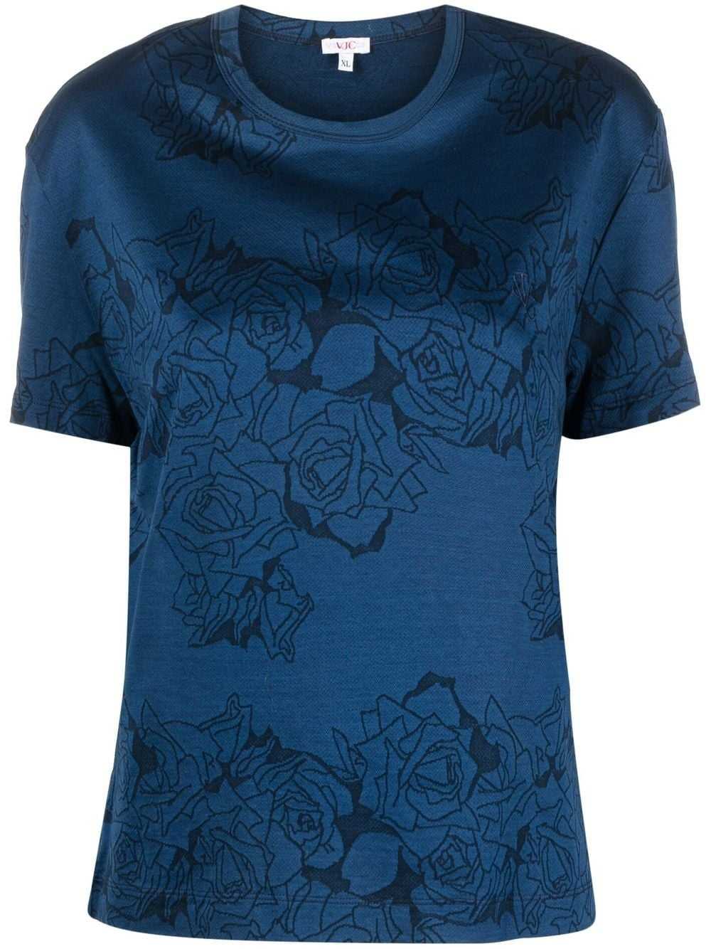 Versace Pre-Owned 2000s floral-print cotton T-shi… - image 1