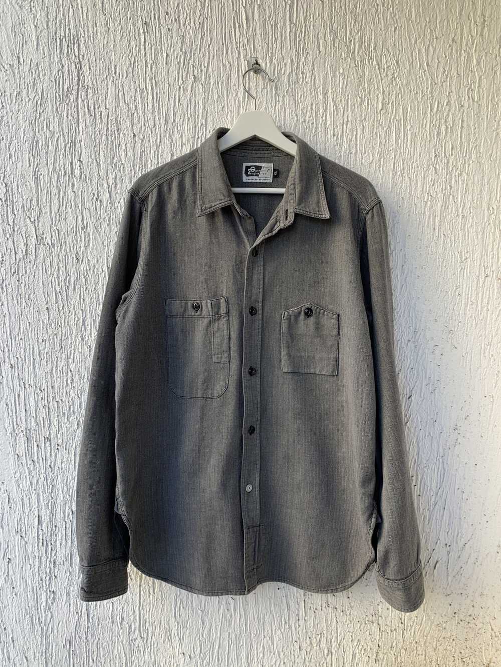 Engineered Garments Grey Herringbone Work Shirt - Gem