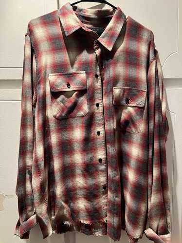 Amiri Mike Amiri Frayed Flannel Shirt