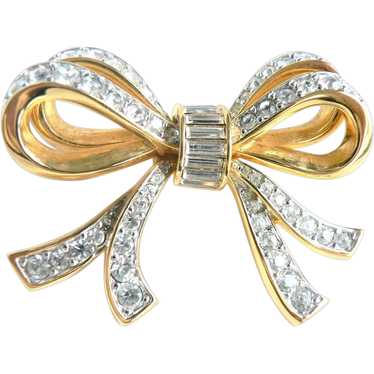 Small Diamond Bow Brooch