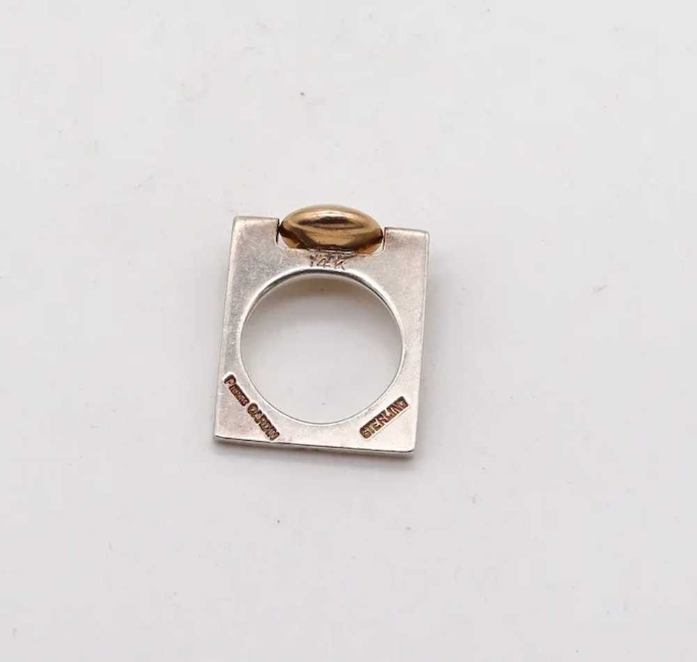 Pierre Cardin 1970 Paris Geometric Squared Ring I… - image 4