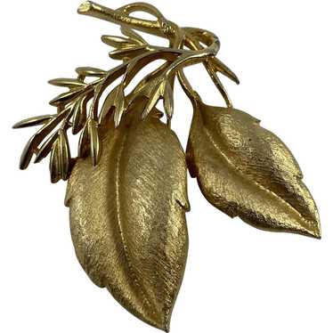 Sarah Coventry Gold Tone Leaf Pin - image 1