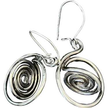 Vintage Sterling Silver Dangle Earrings - image 1