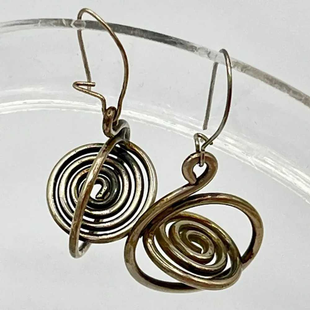 Vintage Sterling Silver Dangle Earrings - image 2