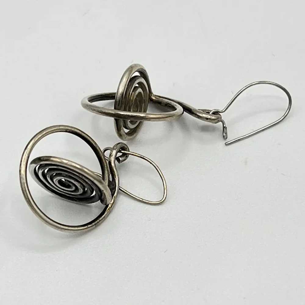 Vintage Sterling Silver Dangle Earrings - image 4