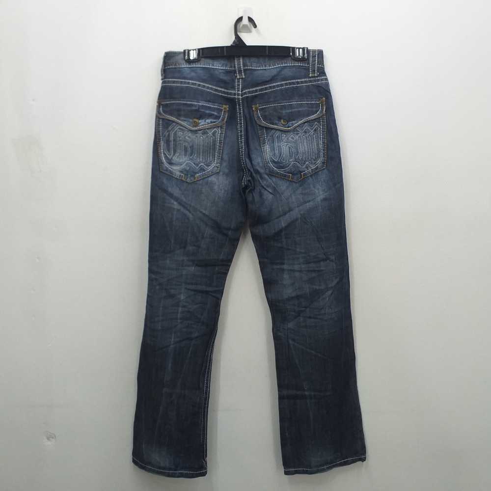 Streetwear Dark Blue Green Wood Jeans 30x31 Denim - image 3