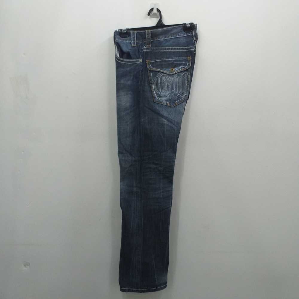 Streetwear Dark Blue Green Wood Jeans 30x31 Denim - image 5