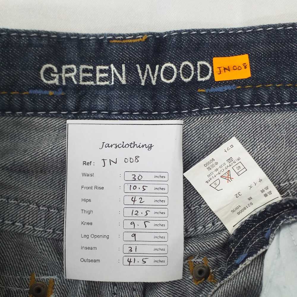 Streetwear Dark Blue Green Wood Jeans 30x31 Denim - image 8