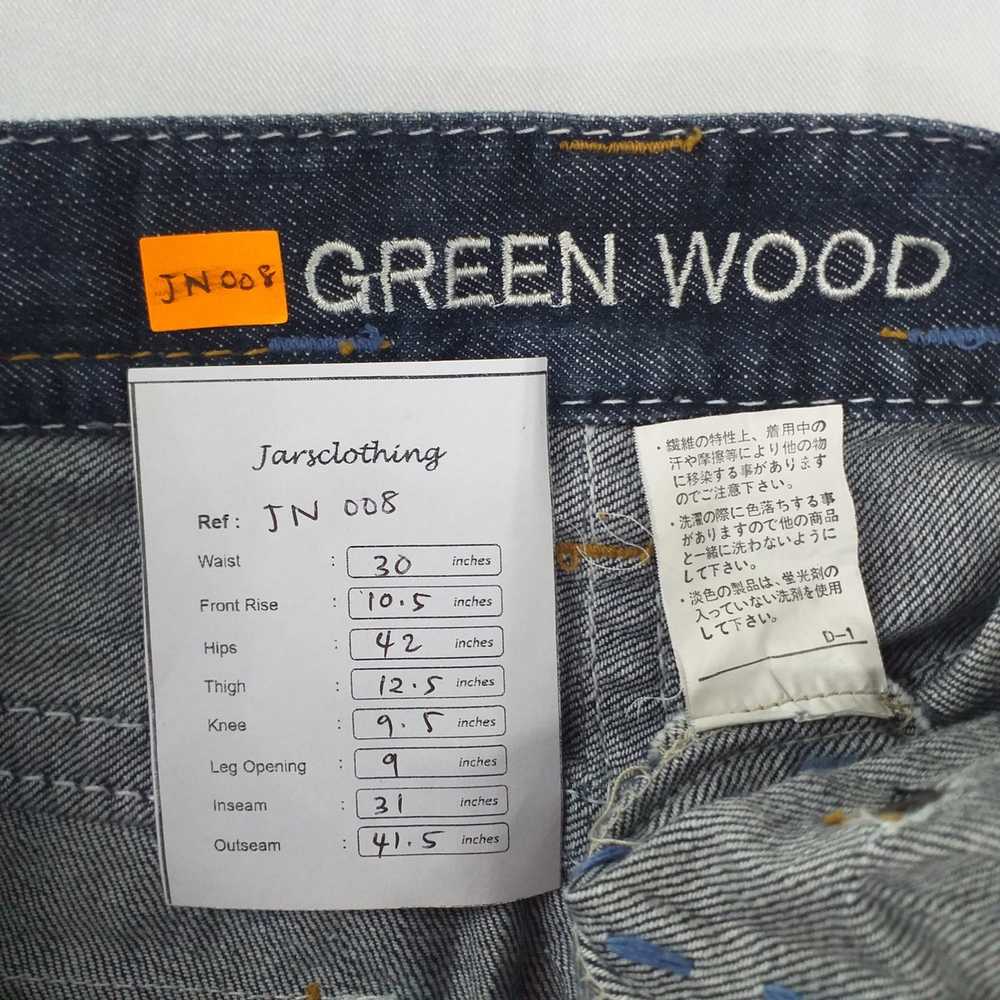 Streetwear Dark Blue Green Wood Jeans 30x31 Denim - image 9