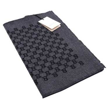 Used] GUCCI GG wool lame jacquard scarf beige x dark brown stall muffler  shawl fringe lined G pattern 598993 3GC15 9764 GGNAT JAQUARD STOLE SCARF  ref.414813 - Joli Closet