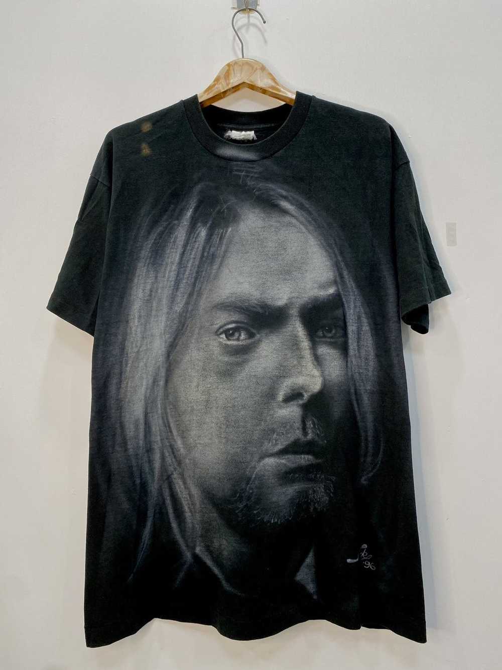 Kurt Cobain × Nirvana Vintage Kurt cobain shirt airbr… - Gem