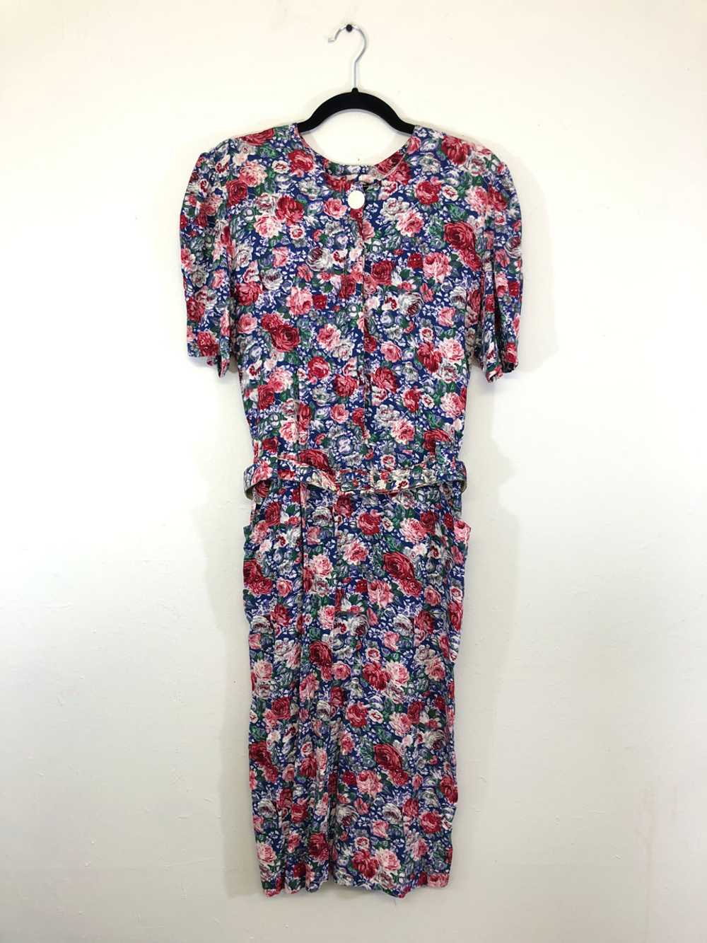 Perspective Belted Floral Dress - image 1