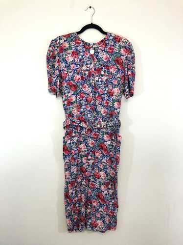 Perspective Belted Floral Dress - image 1