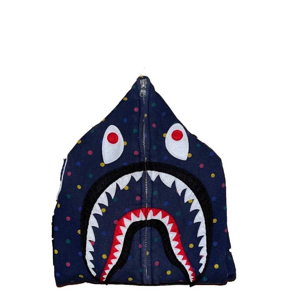 Bape Bape Zip-Up Shark Hoodie Polkadot - image 3