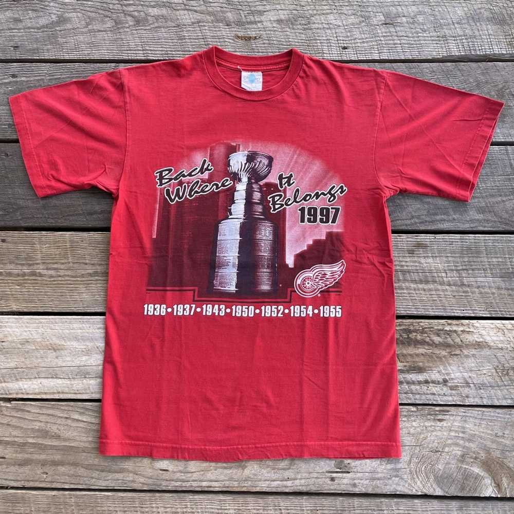 NHL × Sportswear × Vintage Vintage 1997 Detroit R… - image 1