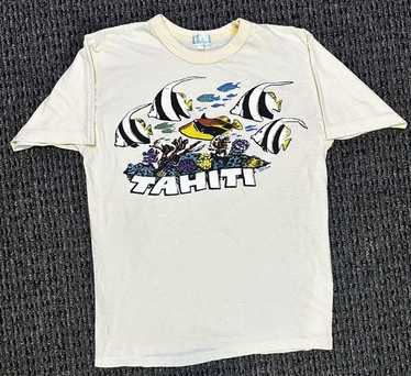 Tropical Fish Vintage 90s T Shirt Bedazzled Studded Single Stitch Unisex XL  
