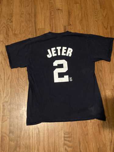 Vintage Majestic New York Yankees White Derek Jeter Jersey #2 Made In USA  Sz XL