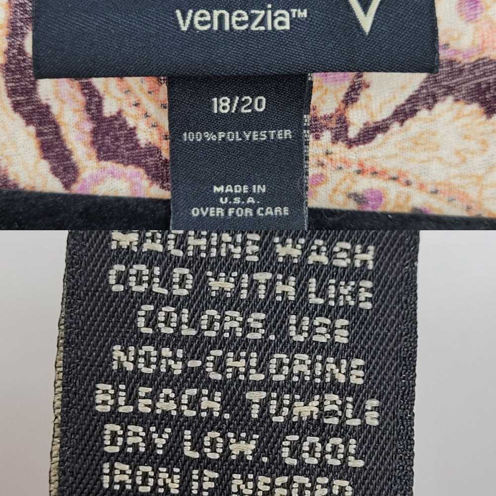 Vintage 90's Venezia Top Plus Size 18/20 Blouse P… - image 3