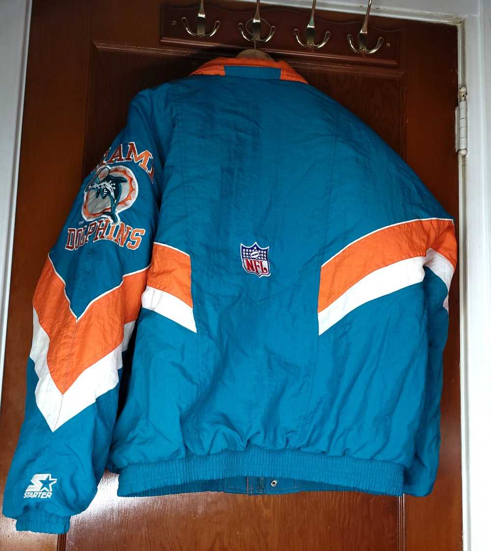 Vintage VTG 90s Miami Dolphins Starter Pro Line 1/4 Zip Jacket