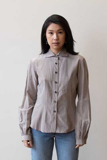 1990s Taupe Blouse | Romeo Gigli