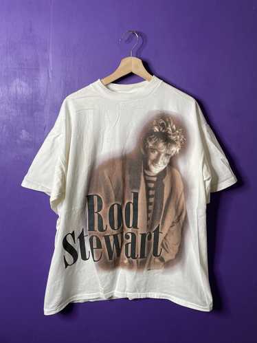 Vintage 90s Rod Stewart 1996 In the Round store Tour T-shirt Band Tee Size XL 2 Sided