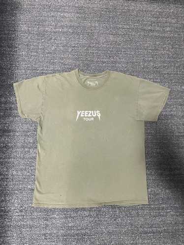 Yeezus Tour Camo Olive Bleached Tee Shirt Kanye West T-Shirt I