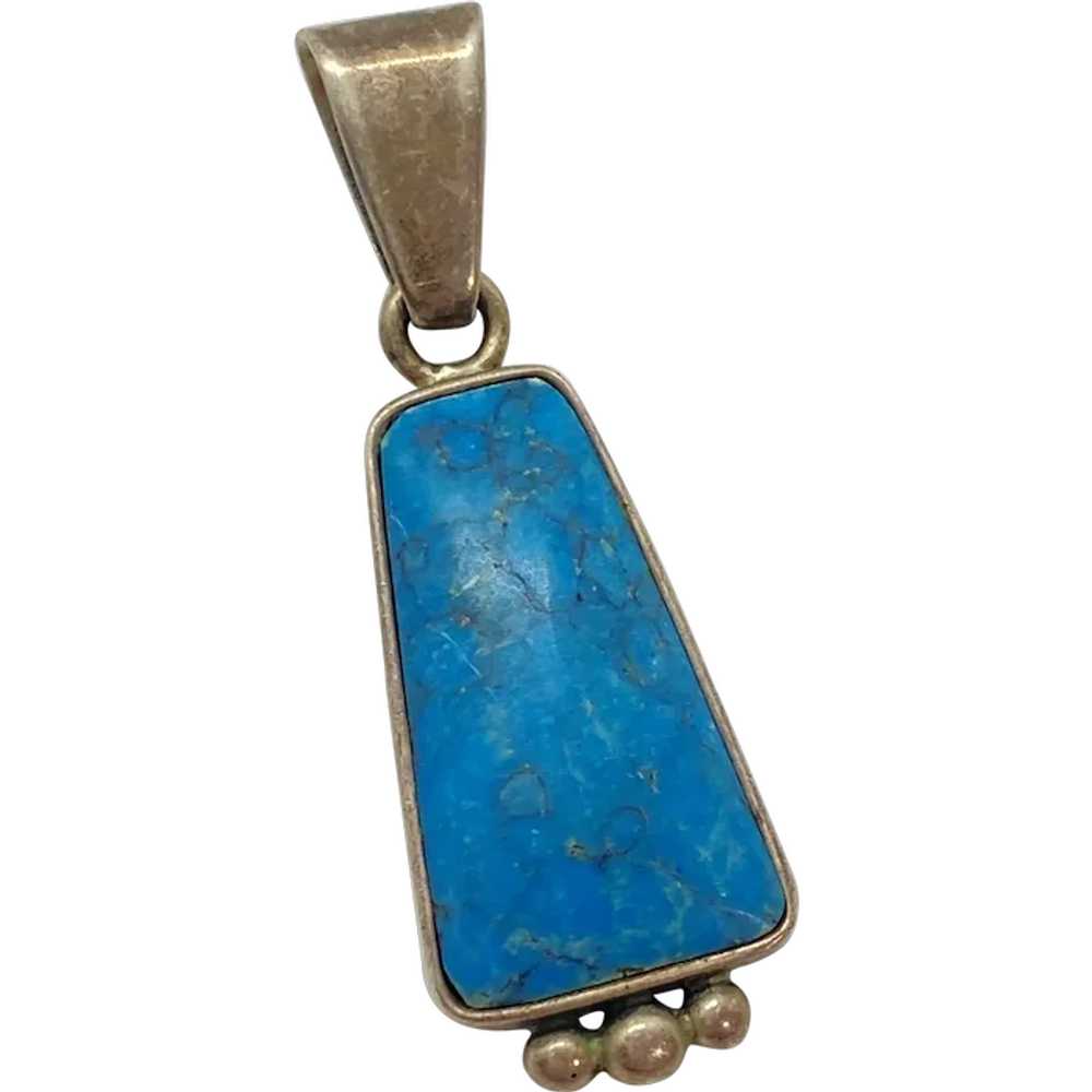 Native American Crafted Pendant Sterling Silver a… - image 1