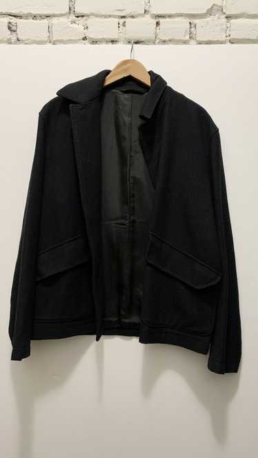 DKNY 00s Vintage Black Wool Coat M/L