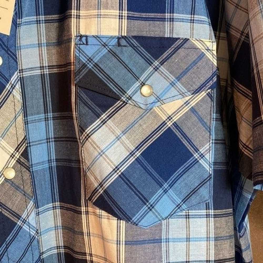 Wrangler Wrangler Plaid Western Shirt Short Sleev… - image 4