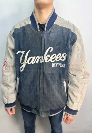 Vintage G-111 Carl Banks Leather NY Yankees Bombe… - image 1