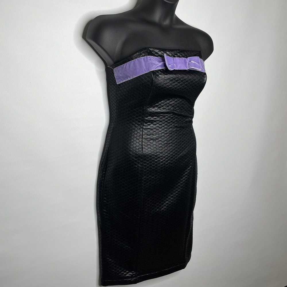 American Retro Lucky 13 Quilted Black Satin Laven… - image 3