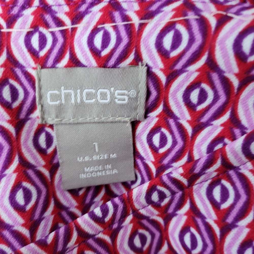 Chicos Chico's Geometric Color Block Short Sleeve… - image 4