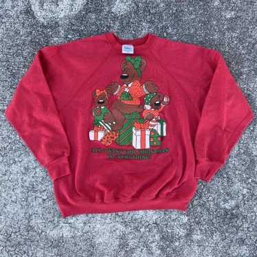 Tultex × Vintage VINTAGE 1991 RED TULTEX CHRISTMA… - image 1