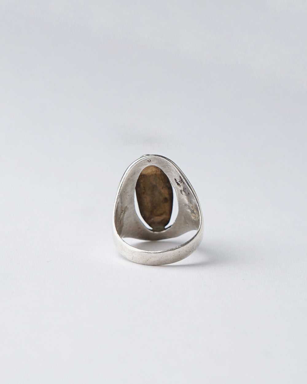 Silver Ring w/ Tiger Eye / size: 8.5 - image 4