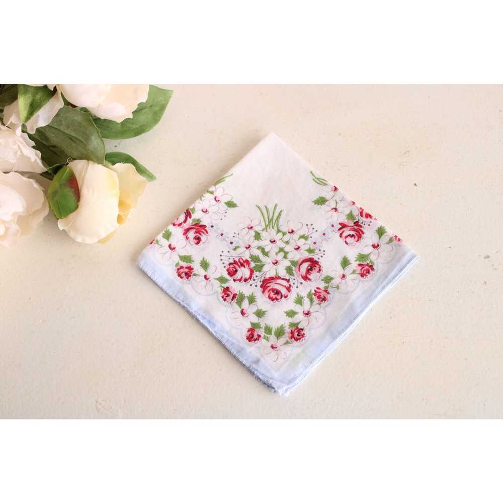 Vintage Floral Print Cotton Handkerchief - image 6