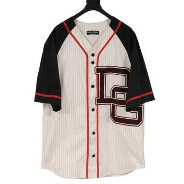 Dolce & Gabbana White Black Striped Baseball Jers… - image 1