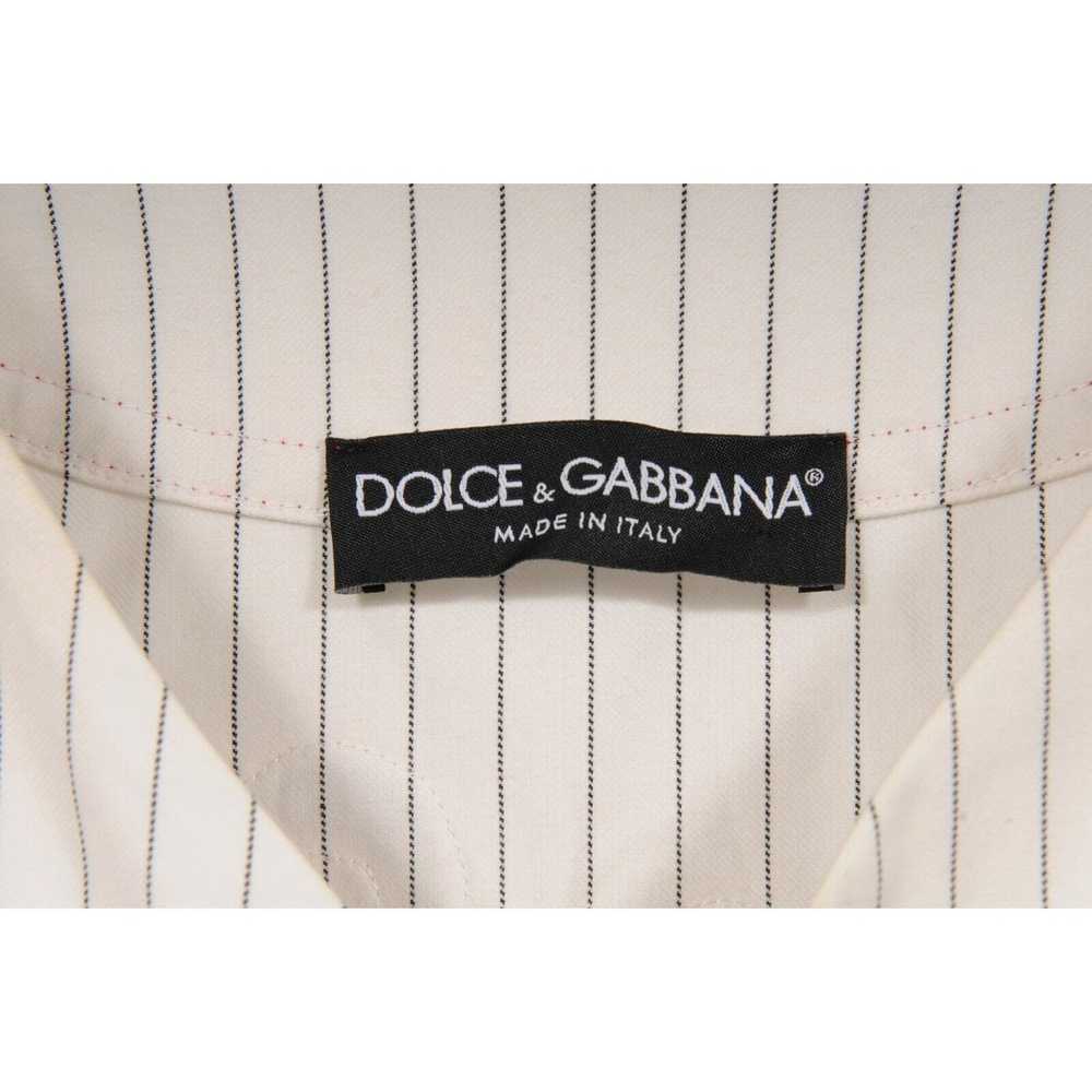 Dolce & Gabbana White Black Striped Baseball Jers… - image 4