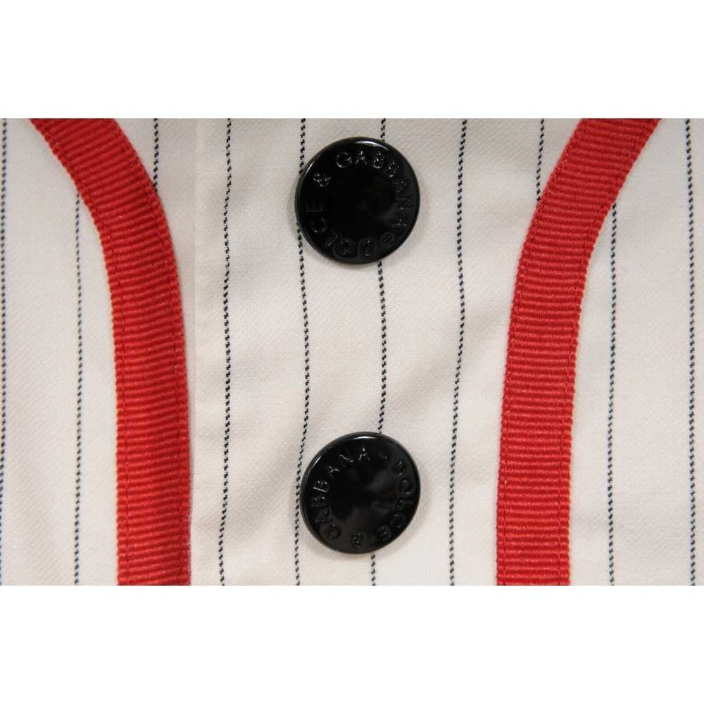 Dolce & Gabbana White Black Striped Baseball Jers… - image 5