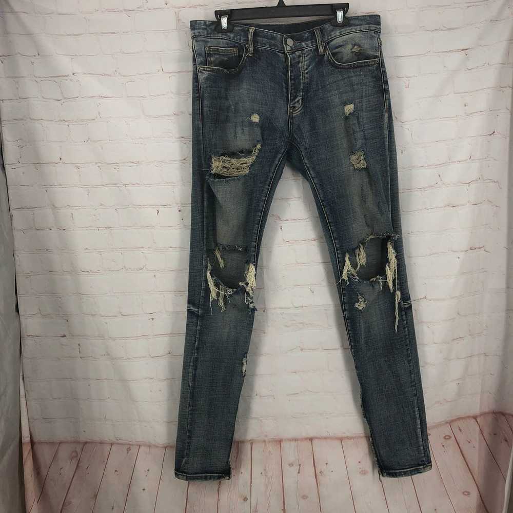 MNML MNML blue distressed demon jeans 32 - image 6