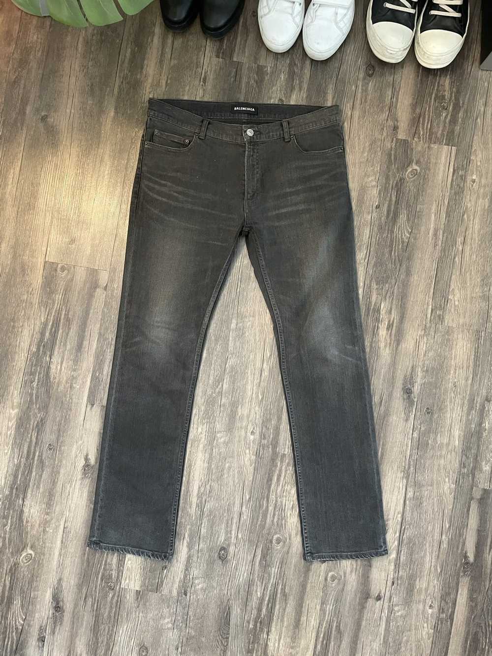 Balenciaga Slim Fit Waxed Denim - Gem