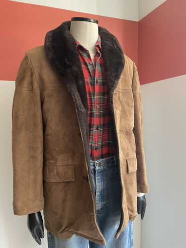 Vintage 1960s Brushed Suede Lined Coat