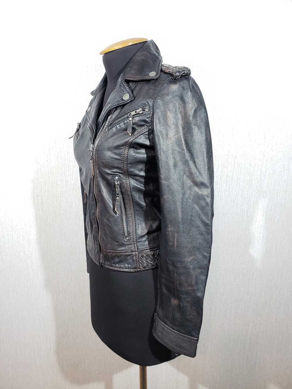 Designer × Movie Black leather women's jacket. - image 2