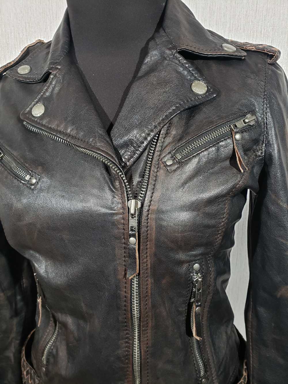 Designer × Movie Black leather women's jacket. - image 3