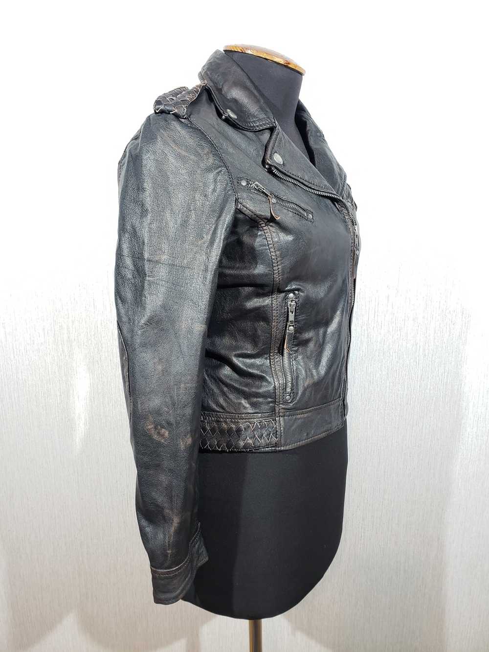 Designer × Movie Black leather women's jacket. - image 4